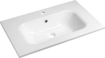 Zdjęcie produktu dla SIDRA umywalka z odlewanego marmuru 71x46cm, biała