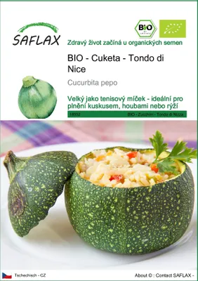Obrázek produktu pro SAFLAX - BIO - Cuketa - Tondo di Nice - Cucurbita pepo - 5 Semena