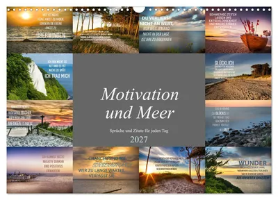 Produktbild von Motivation und Meer (Wandkalender 2027 DIN A3 quer), CALVENDO Monatskalender