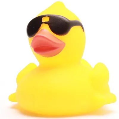 Produktbild von Badeente Cool Duck gelb Vinyl 8 cm