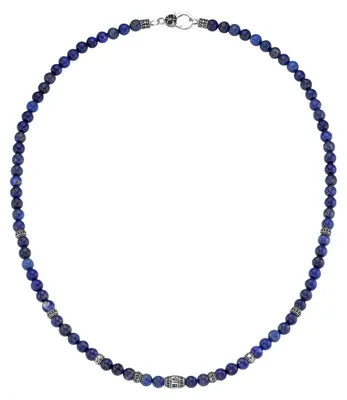 Produktbild von Collier Giorgio Martello Milano mit blauen Lapis Kugeln, Silber 925 Blau 60 cm
