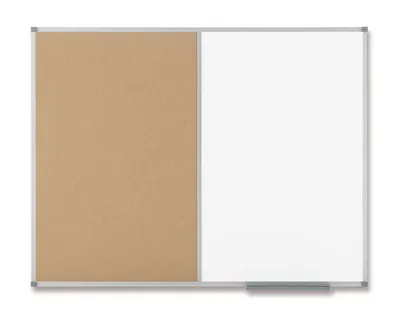 Productafbeelding van NOBO Combinatietafel, wit oppervlak/kurk, afmetingen: (breedte) 900 x (hoogte) 600 mm