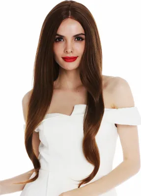 Produktbild von WIG ME UP Perücke Monofilament sehr lang sleek glatt Rotbraun Blond gesträhnt DW2848-MT-24BT87