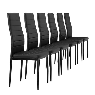 Produktbild von [en.casa]® Esszimmerstuhl schwarz 6er Set Wohnzimmer Esszimmer Küchenstuhl Stühle