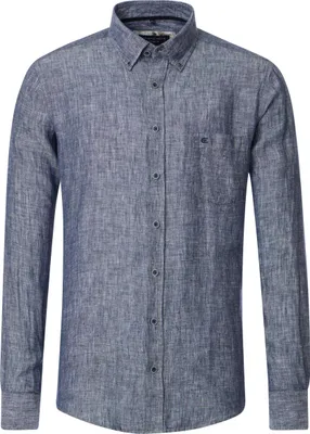 Produktbild von CASAMODA Herren Freizeithemd Langarm Button-Down Casual Blau meliert M