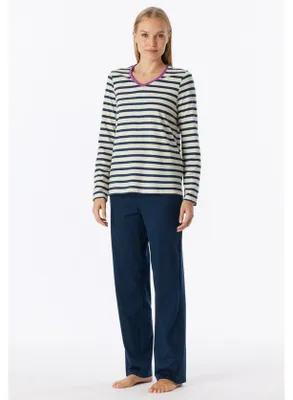 Image de Schiesser pyjama longue casual essentials seasalt femme