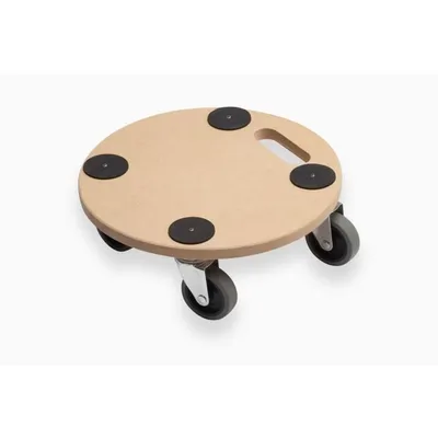 Produktbild von Metafranc Pflanzenroller Ø 350 mm 150 kg Tragkraft MDF-Platte TPE-Räder Möbelroller