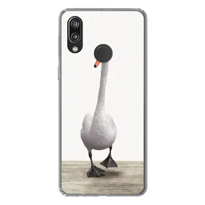 Produktbild von MuchoWow® Handyhülle Schutzhülle Hülle für Huawei P20 Lite (2020) Schwan - Tiere - Vogel - Jungen - Mädchen - Kinder Silikon Softcase Handy Hülle - Kartenhalter