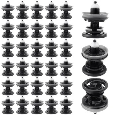 Image de 30x porte garniture de fixation en plastique voiture garniture clips de fixation Compatible avec Vw Golf 5 6 T4 T5 Passat Polo Skoda Caddy, A1 A4 A5