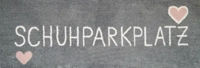 Produktbild von Akzente Fußmatte Schuhparkplatz" grau-rosa 35x100 cm"