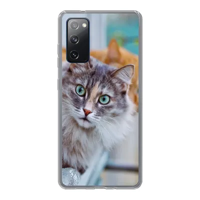 Produktbild von MuchoWow® Handyhülle Schutzhülle Hülle für Samsung Galaxy S20 FE Katze - Fenster - Katzen Silikon Softcase Handy Hülle - Abdeckung