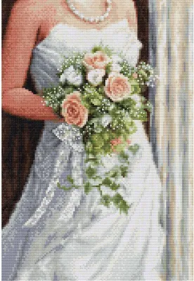 Produktbild von Luca-S Kreuzstich Set "Die Braut", Zählmuster, 19x28cm