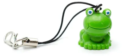 Produktbild von Frosch Handyanhänger Miniblings Handyschmuck Froschkönig Prinzessin sitzend