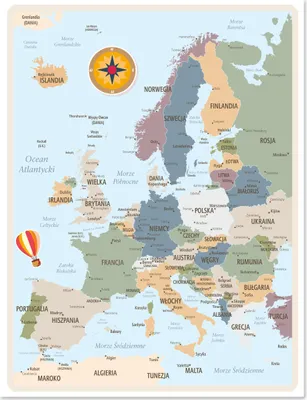 Produktbild von Große magnetische Selbstklebetafel Europakarte mit Magneten und Fotos