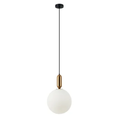 Zdjęcie produktu dla Lampa wisząca detal antycznego brązu Aldeva brąz antyczny 1xE27x40W szkło wym:126x30x30cm IP20 Italux