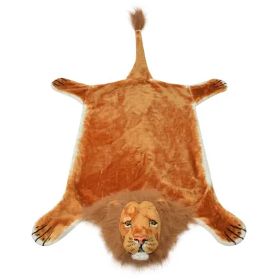 Image de vidaXL Tapis en peluche peau de lion 205 cm brun