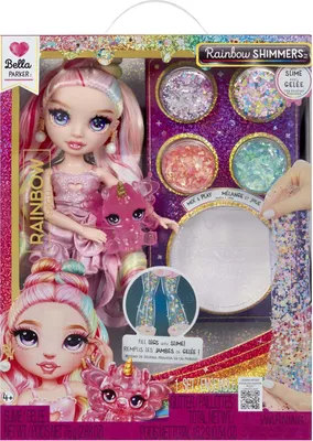 Zdjęcie produktu dla Rainbow High Rainbow Shimmers with Slime Fashion Doll - Bella (pink), Lalka modowa, Damski, 4 lat(a), Chłopak, dziewczyna, 280 mm, Wielobarwny