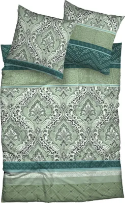 Produktbild von Casatex Bettwäsche Verena" salbei 1x 135x200 cm + 1x 80x80 cm"