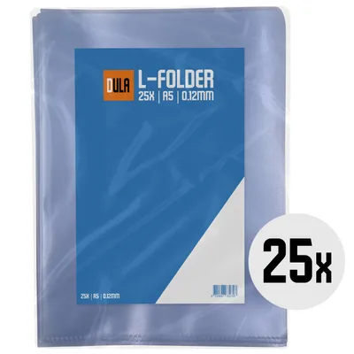 Produktbild von DULA - L-mappen - Insteekmappen - A5 - transparent - Nerf - 25 Stück - L-Map