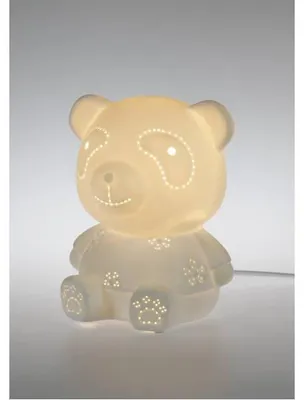 Produktbild von Tischlampe, Leuchte PANDA H. 19,5cm D. 16cm weiß Porzellan Kerzenfarm Hahn