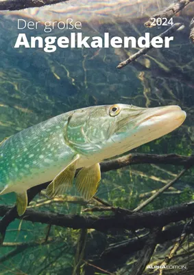 Productafbeelding van De grote viskalender 2024 - fotokalender A3 (29,7x42 cm) - met veel extra informatie uit de visserijwereld en ruimte voor notities - wandkalender