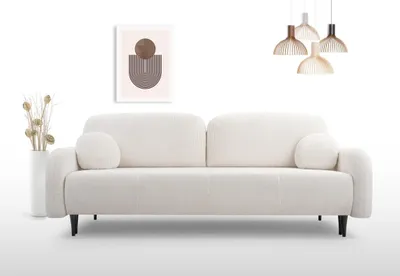 Produktbild von Klappbares Zweisitzer-Sofa mit Stauraum WHITBY – Creme