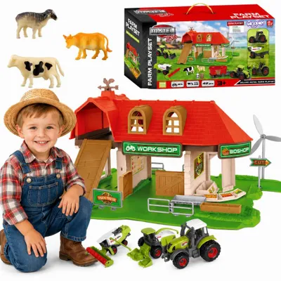 Produktbild von Woopie Farm Set Traktoren + Figuren 42-tlg.