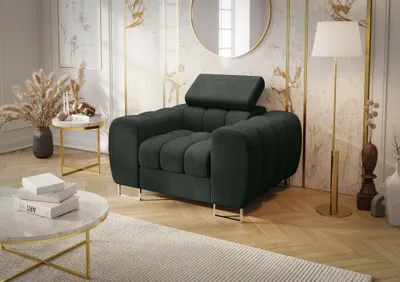 Produktbild von Sessel Designersessel BASTIEN in Stoff Moly Grün