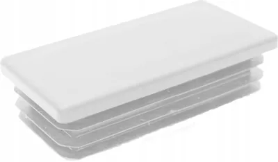 Produktbild von LogistSystem Lamellenstopfen 25x30 mm für Rechteckrohre - Rechteckstopfen Weiß - Rohrabdeckung aus PE Kunststoff - Rohrstopfen zur Rohrabdeckung von Stahlrohr