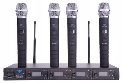 Produktbild von PLL-400 UHF Mikrofonsystem 4 Kanäle & Mikrofone