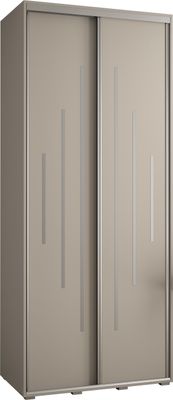 Kryspol Dakota 12 Schrank, zwei Türen - 235,2x110x60cm - Kaschmir Silber