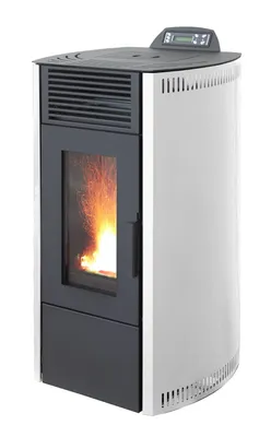 Produktbild von ROWI Pelletofen HPO 9/1 OVALE NOVA Weiß 8,7 kW 240 m³ Pelletheizung