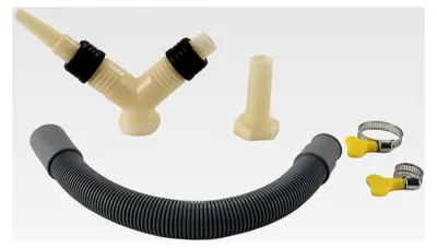 Produktbild von Verlängertes 3-in-1-Abflussrohr, kompatibel mit Waschmaschinen und Trocknern (Rohrlänge 0,3 Meter)