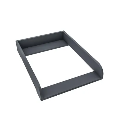 Produktbild von regalik Wickelaufsatz für Malm von IKEA, Wickeltischaufsatz für 48 cm Kommoden, Abnehmbar Wickelkommode aufsatz, Abgerundeten Frontplatten, Graphit, 72cm x 54cm