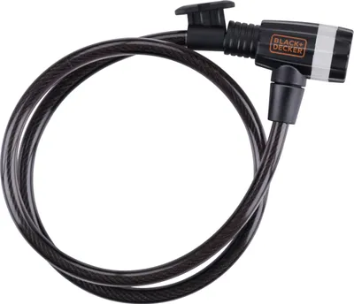 Produktbild von BLACK+DECKER Kabelschloss BXCHBL70001 Fahrradschloss - Geeignet für Fahrrad, Motorrad und Roller - Länge 90CM - Temperaturen bis -20ºC - Schwarz