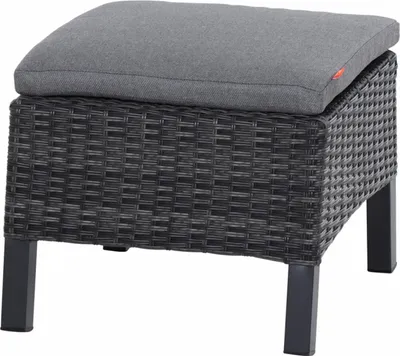 Produktbild von Siena Garden Hocker Taranto Alu, Geflecht, inkl. Kissen M21904