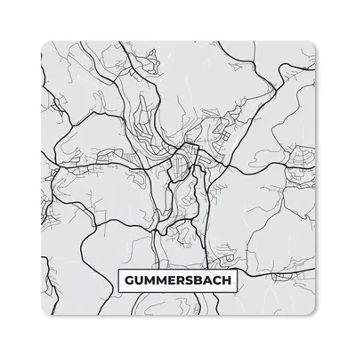 Produktbild von MuchoWow® Mauspad Mousepad Karte - Deutschland - Gummersbach - Stadtplan 20x20 cm - Mousepads - Maus Mat - Pad - Mausunterlage - Desk Mat - Bureauartikeln