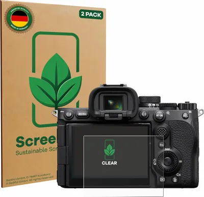 Produktbild von 2x ScreenLeaf Schutzfolie für Sony Alpha 7 V (ILCE-7M5) nachhaltiger Displayschutz Display Schutz Folie Klar Transparent