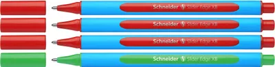 Productafbeelding van 4 Schneider Kugelschreiber Slider Edge XB Lehrerkorrekturset blau Schreibfarbe farbsortiert