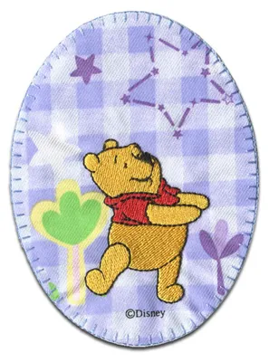 Produktbild von Disney © Winnie Pooh Stern - Aufnäher, Bügelbild, Aufbügler, Applikationen, Patches, Flicken, Zum Aufbügeln, Größe: 10,7 x 8 cm