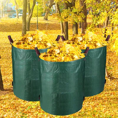 Produktbild von Riossad 3X 272L Gartensack Gartensaecke, aus robustem Polyethylen (PE), selbststehend und faltbar Abfallsack, fuer Gartenabfaelle Gruenschnitt, bis zu 50kg belastbar