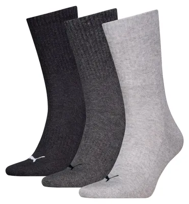 Produktbild von PUMA Uni Cushioned Crew Sock, Grey Combo, 39-42 EU