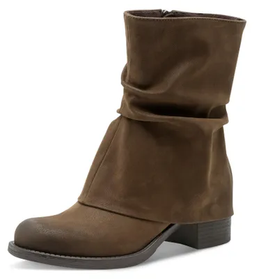 Immagine prodotto di Stivaletti da donna Marco Tozzi, modello 2-25374-45, in pelle scamosciata color caffè, taglia 38 EU