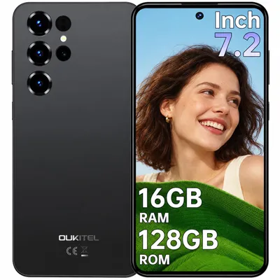 Image de OUKITEL C68 Smartphone Téléphone Portable Android 15, 16 Go RAM (4+12 Go), 128 Go, Batterie 6000 mAh, Écran 7,2" 120 Hz, 64 MP, Gris, Image générée par une IA