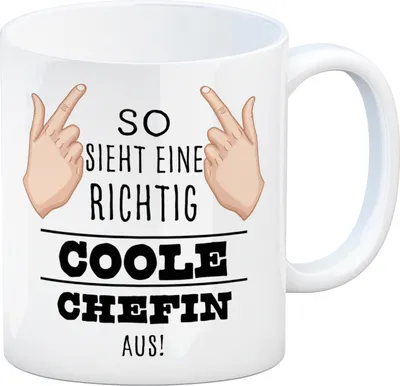 Produktbild von So sieht eine richtig coole Chefin aus Kaffeebecher für die Arbeit
