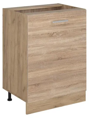 Image de Meuble bas de cuisine Vicco R-Line Sonoma/Chêne doré 60cm avec 1 porte sans plan de travail, Model 72202
