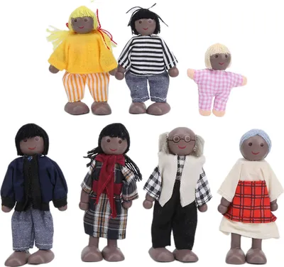 Productafbeelding van Familiepoppenfiguren Kiefer, miniatuur mensfiguren, speelgoedset, decoratie, educatief poppenhuisaccessoire #4