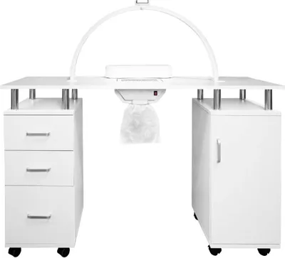 Produktbild von Stolik do manicure Stolik do paznokci i lampa LED półksiężyc 75cm Lampa stołowa do paznokci 3 kolory