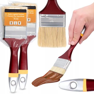 Produktbild von TRCR 2 Stück Flachpinsel-Set 63mm für Farben & Lacke