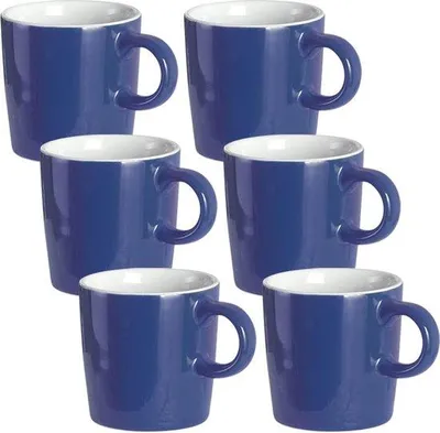 Image de Tasse à expresso en porcelaine 120 ml, bleu marine